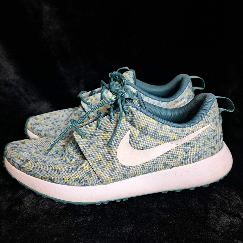 Nike Roshe G Shoes Mens Size 12 Blue Camo Mesh FD2599-400 Golf Sneakers